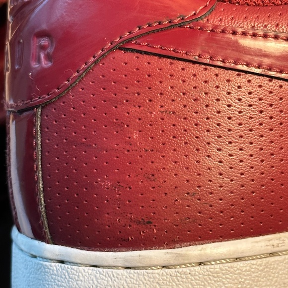 Nike Air-Force 1 Team Red Patent Leather Sneakers - Picture 5 of 7